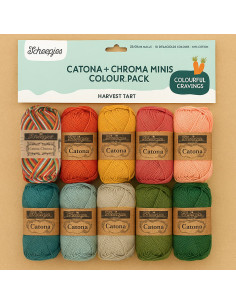 Bolsa de 10 ovillos Scheepjes Catona Colour Pack - Harvest tart