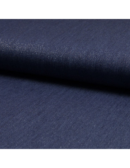 Tejido chambray lurex - Azul