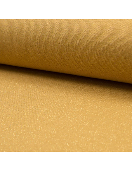 Tejido de punto ribete lurex - Ocre lurex oro