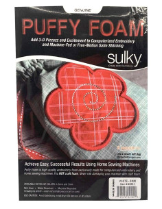 Paquete de 3 hojas de espuma 3D Puffy de 3 mm para bordado - Blanco