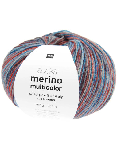 Laine à chaussettes Socks Merino multicolor 4 fils Rico Design