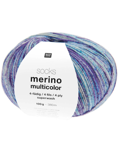 Laine à chaussettes Socks Merino multicolor 4 fils Rico Design