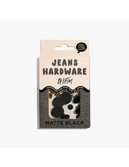 Kit de botones para jeans y remaches - Negro mate