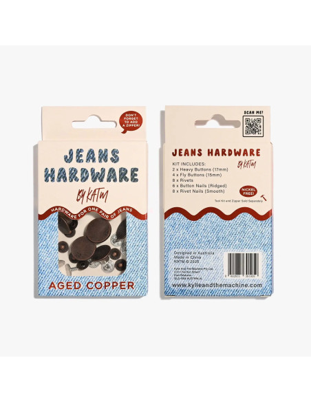 Kit de botones para jeans y remaches - Cobre