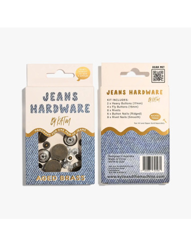 Kit de botones para jeans y remaches - Latón