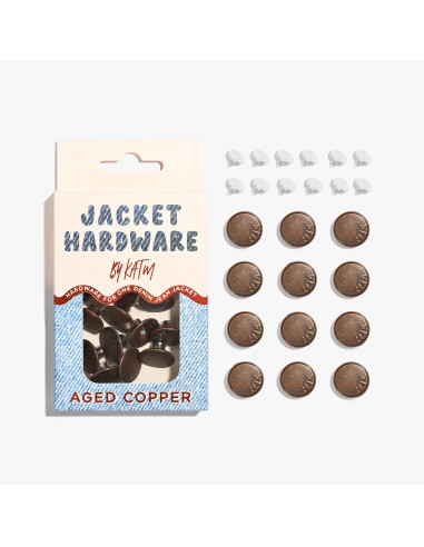 Kit de botones para chaquetas vaqueras - Cobre