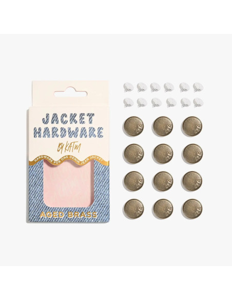 Kit de botones de jeans para chaquetas - Latón