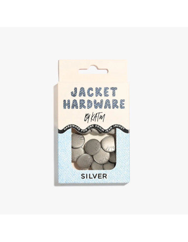 Kit de botones vaqueros para chaquetas - Plata