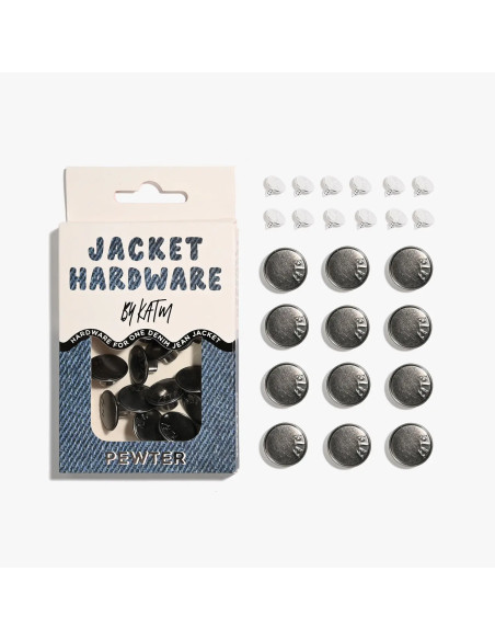 Kit de botones de jeans para chaquetas - Estaño