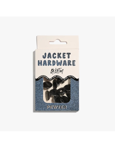 Kit de botones de jeans para chaquetas - Estaño
