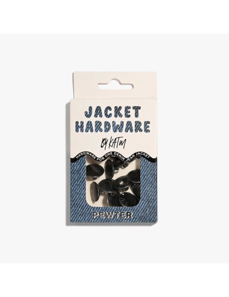 Kit de botones de jeans para chaquetas - Estaño