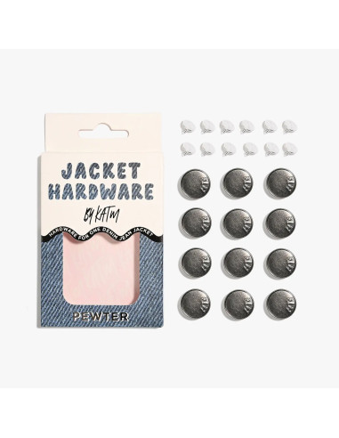 Kit de botones de jeans para chaquetas - Estaño