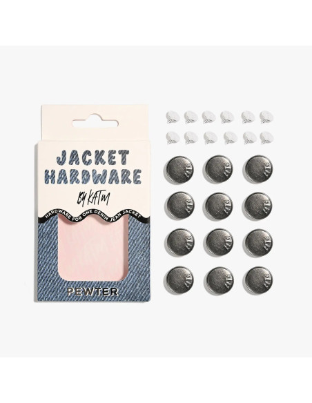 Kit de botones de jeans para chaquetas - Estaño