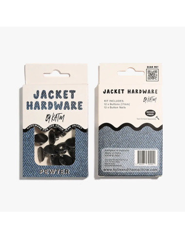 Kit de botones de jeans para chaquetas - Estaño