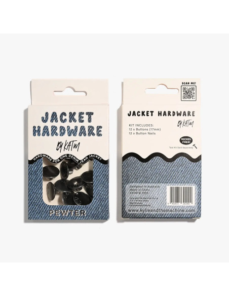 Kit de botones de jeans para chaquetas - Estaño