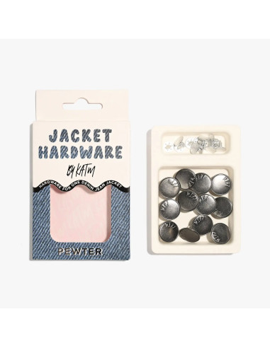 Kit de botones de jeans para chaquetas - Estaño