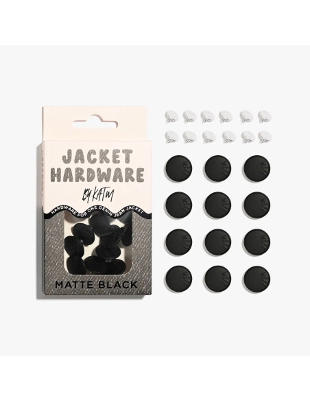 Kit de botones para chaquetas vaqueras - Negro mate