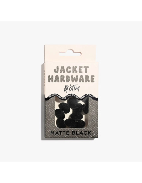 Kit de botones para chaquetas vaqueras - Negro mate