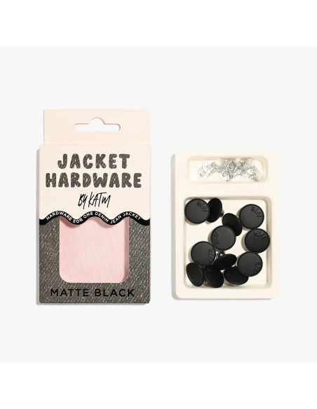 Kit de botones para chaquetas vaqueras - Negro mate