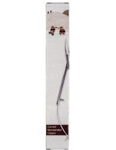 Tijeras pinza punta curva microdentada 12 cm Apliquick