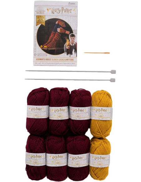 Kit de tejido Harry Potter – Calcetines y Mitones Gryffindor