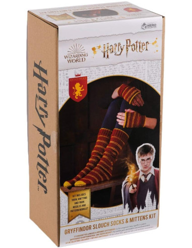 Kit de tejido Harry Potter – Calcetines y Mitones Gryffindor