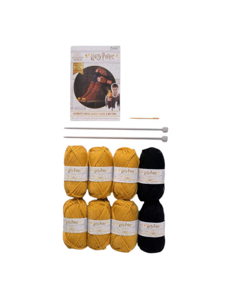 Kit de tejido Harry Potter – Calcetines y Mitones Hufflepuff
