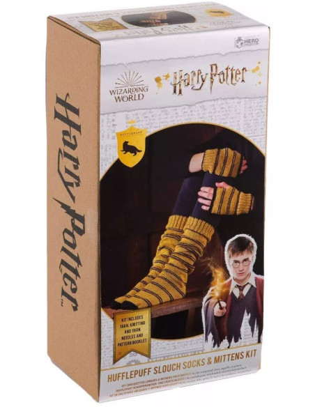 Kit de tejido Harry Potter – Calcetines y Mitones Hufflepuff