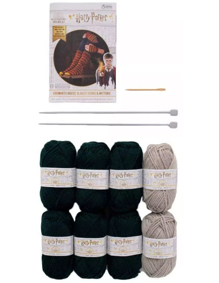 Kit de tejido Harry Potter – Calcetines y Mitones Slytherin