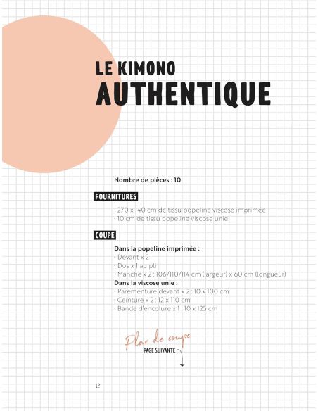 Libro coser sus kimonos - pequeño cuaderno de costura