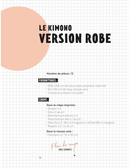 Libro coser sus kimonos - pequeño cuaderno de costura