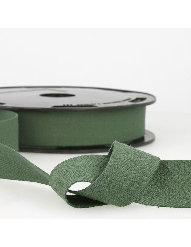 Cinta de sarga de algodón - Verde abeto