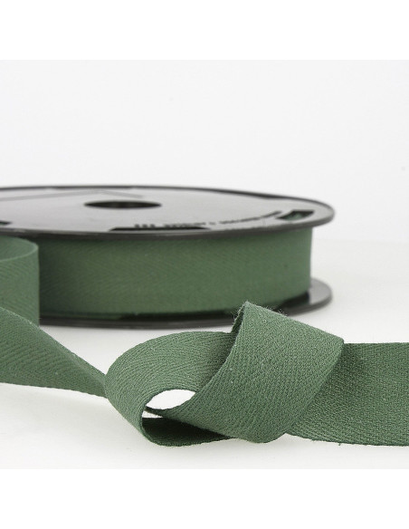 Cinta de sarga de algodón - Verde abeto