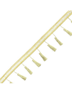 Galón pompones lurex - Oro 2