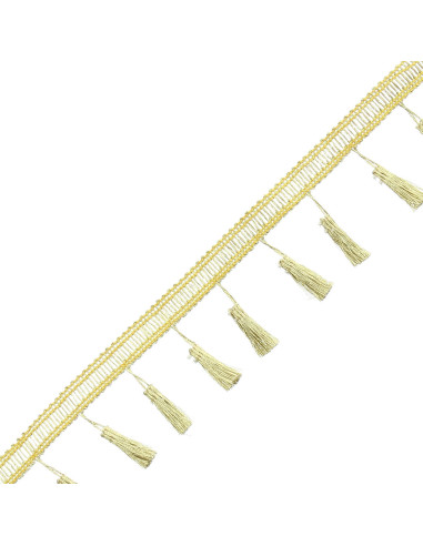 Galón pompones lurex - Oro