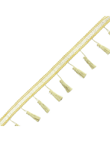 Galón pompones lurex - Oro
