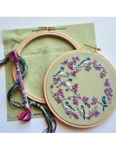 Kit broderie - Birds & Blooms