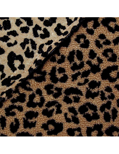 Tejido de peluche rizado Teddy - Leopardo
