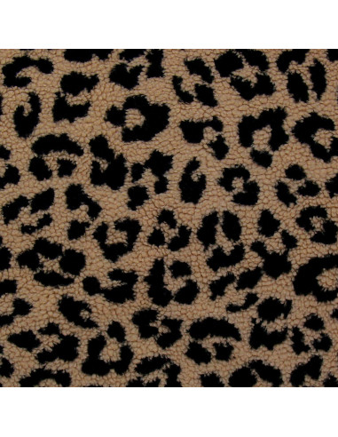 Tejido de peluche rizado Teddy - Leopardo