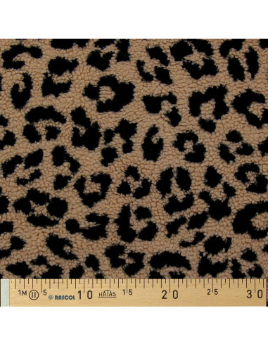 Tejido de peluche rizado Teddy - Leopardo