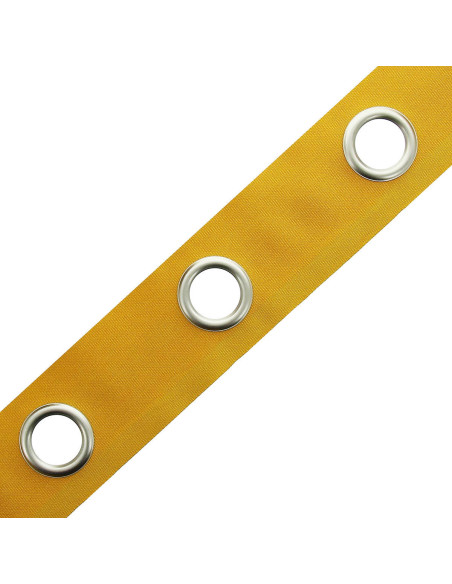 Banda con ojales plata mate - Amarillo mostaza