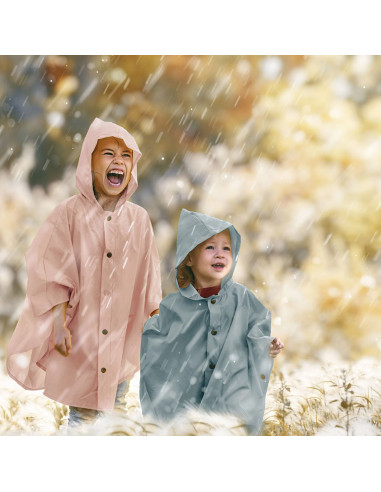 Tela de lona impermeable para chubasquero - Gris perla