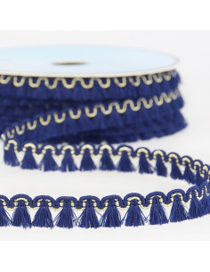 Galón con flecos de lúrex de 12 mm - Azul marino