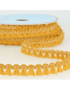 Galón flecos lurex 12 mm - Mostaza