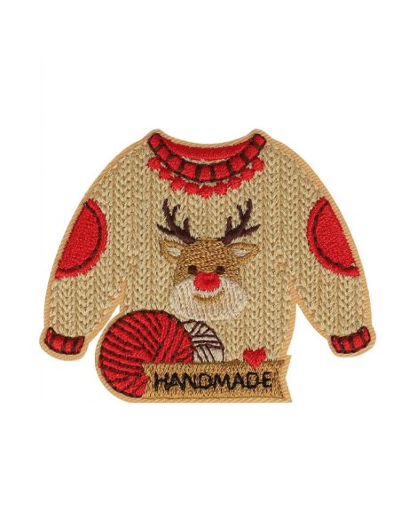 Parche termoadhesivo suéter de navidad