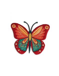 Parche termoadhesivo mariposa - Rojo, rosa y turquesa