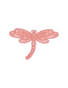 Parche termoadhesivo libélula encaje - Rosa