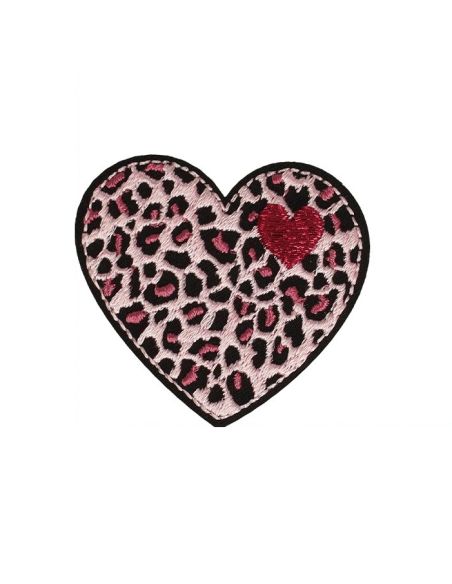 Parche termoadhesivo corazón - Pantera Rosa
