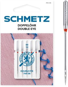 Aguja con doble ojo Schmetz