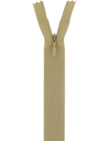 Cremallera invisible - Beige medio